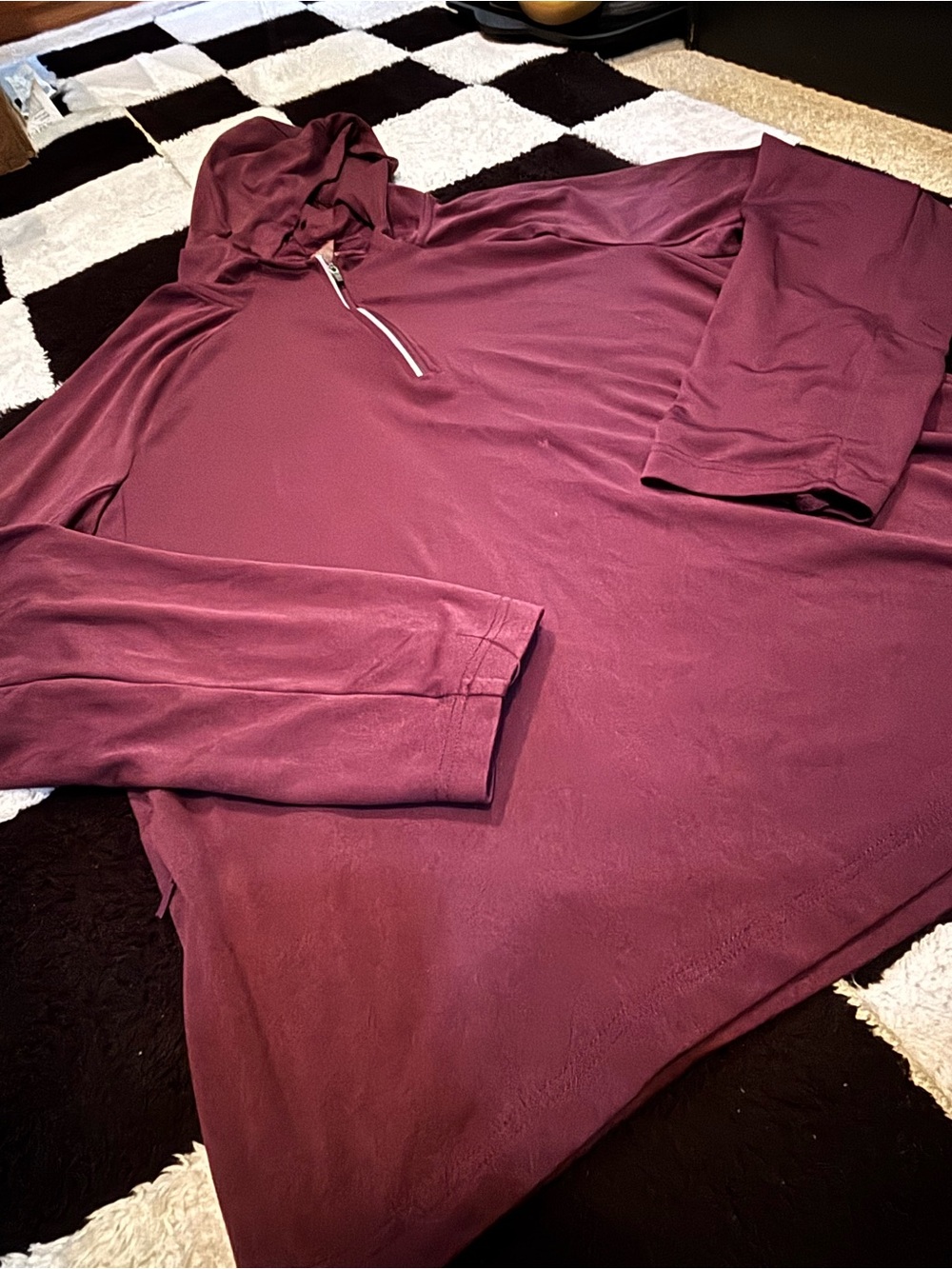 dip Men's Maroon Half-Zip Hoodie Sweater